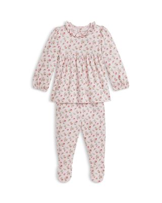 Ralph Lauren - Girls' Floral Cotton Top & Footed Pants Set - Baby