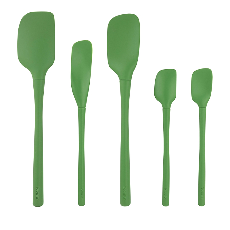 Tovolo Flex-core Silicone 5-piece Spatula Set In Green