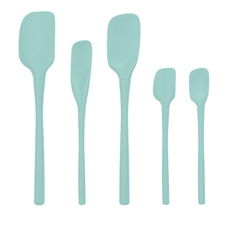 Tovolo Flex-core Silicone 5-piece Spatula Set In Aqua