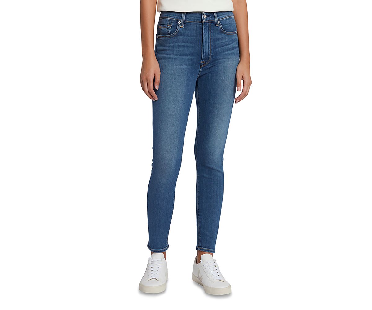 7 For All Mankind Slim Illusion High Rise Ankle Skinny Jeans
