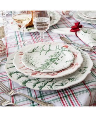 Country Estate Winter Frolic Party Plate Assorted Set of 4