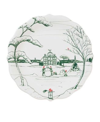 Country Estate Winter Frolic Party Plate Assorted Set of 4