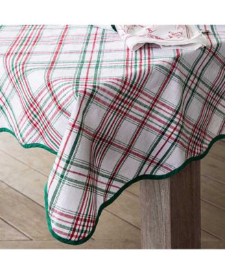 Merry Tartan 52" Square Tablecloth