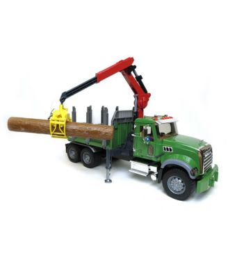  1/16th Mack Granite Log Truck with Knuckleboom Grapple Crane - Ages 5-7