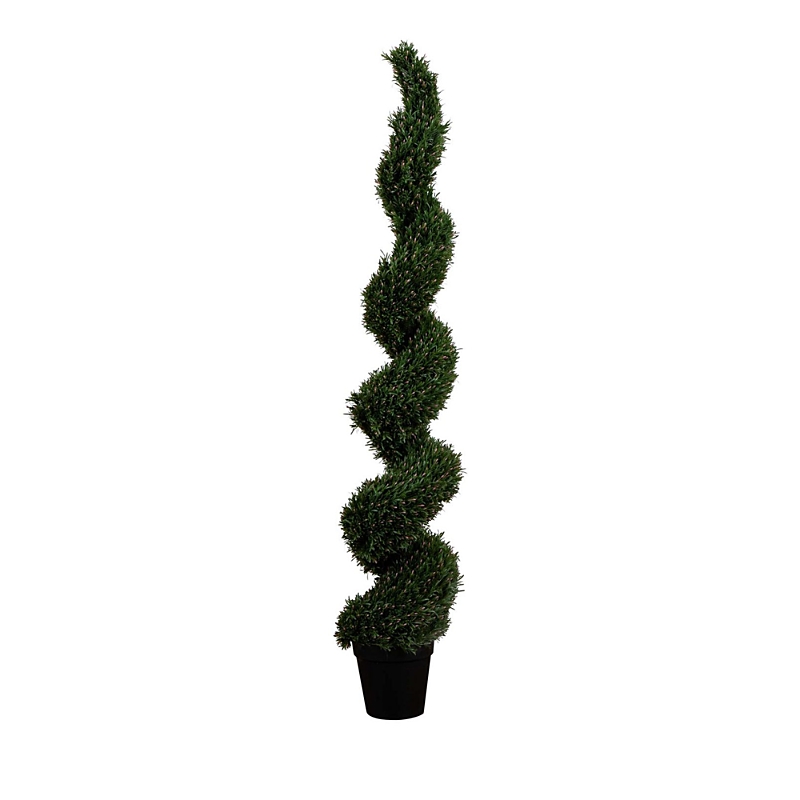Nearly Natural 7' Uv Resistant Artificial Rosemary Spiral Topiary Tree (Indoor/Outdoor)