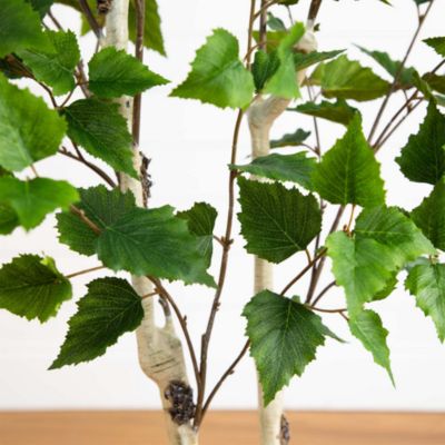5&#39; Artificial Birch Tree with Real Touch Leaves