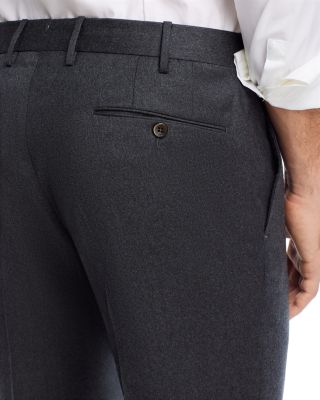 Melange Stretch Flannel Slim Fit Trousers