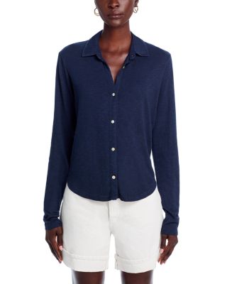 Button Front Knit Top