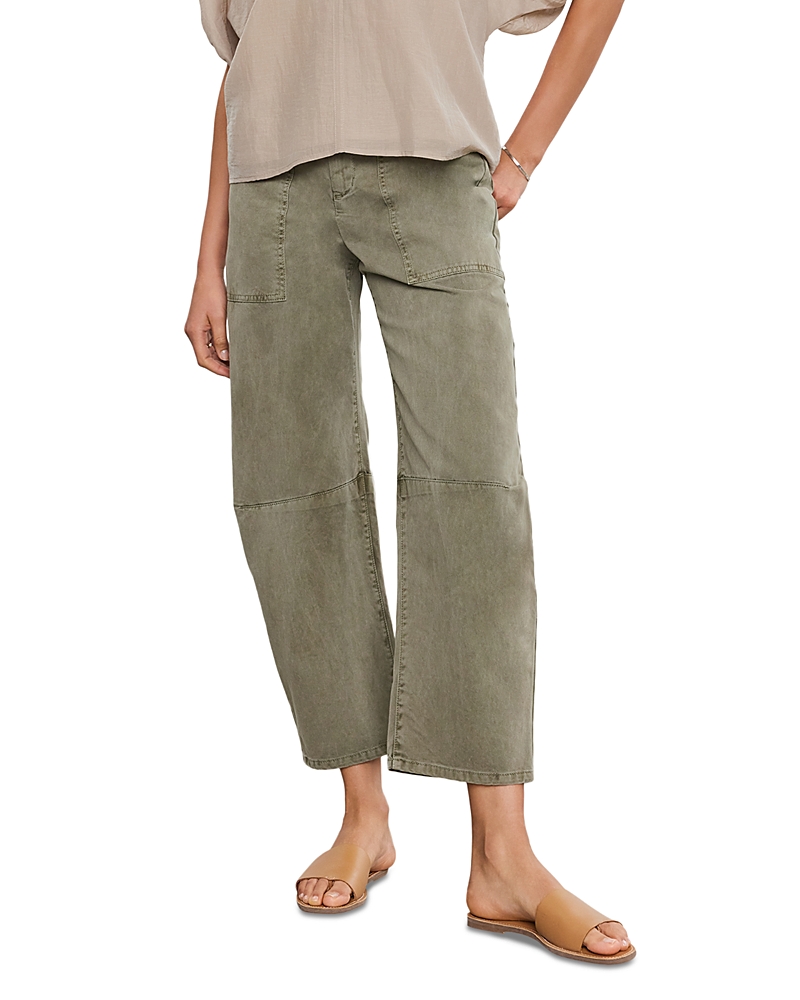 Velvet By Graham & Spencer Brylie Twill Pants In Axe Green