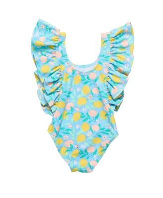 Unisex Lemon Drops Wide Frill Swimsuit-Baby