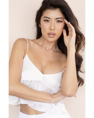 Swirled Shell Dangle Charm Necklace, 15"