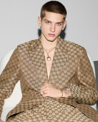 18K Yellow Gold Horsebit Pendant Necklace, 20"