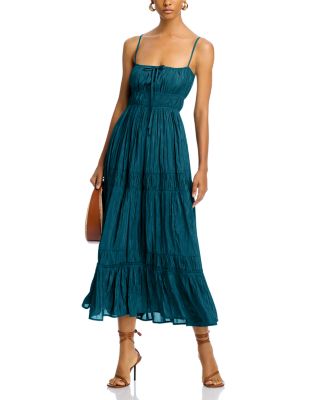 AQUA - Tiered Sleeveless Midi Dress - Exclusive