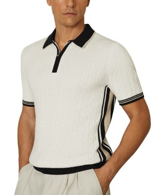 REISS - Pulse Zip Placket Polo Shirt