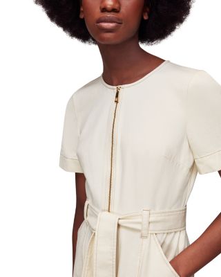 Zip Front Denim Jumpsuit