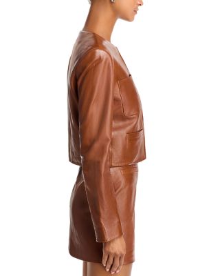 Leather Jacket &amp; Mini Skirt