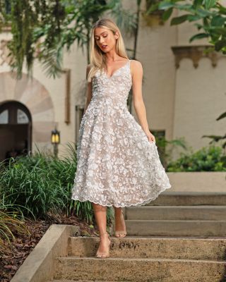 Elisa Embroidered Midi Dress