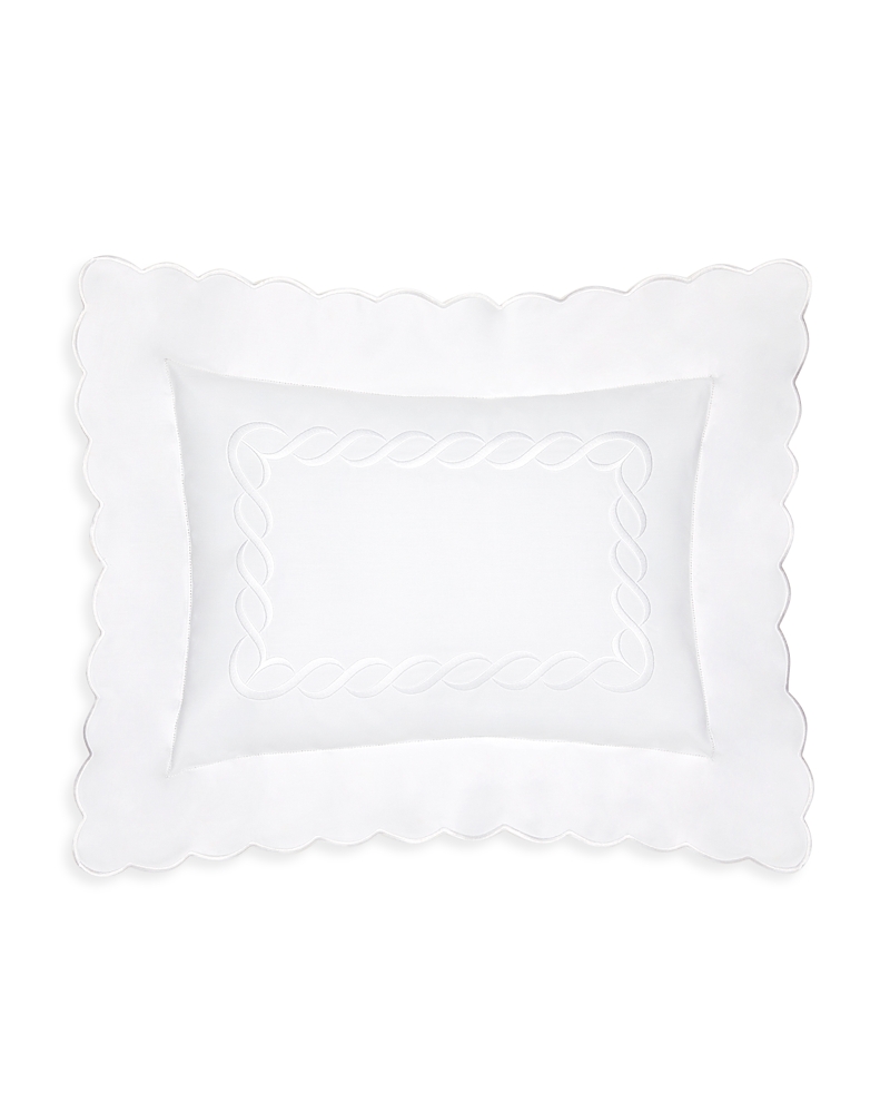 Pratesi Treccia Oxford Pillowcase In White/white