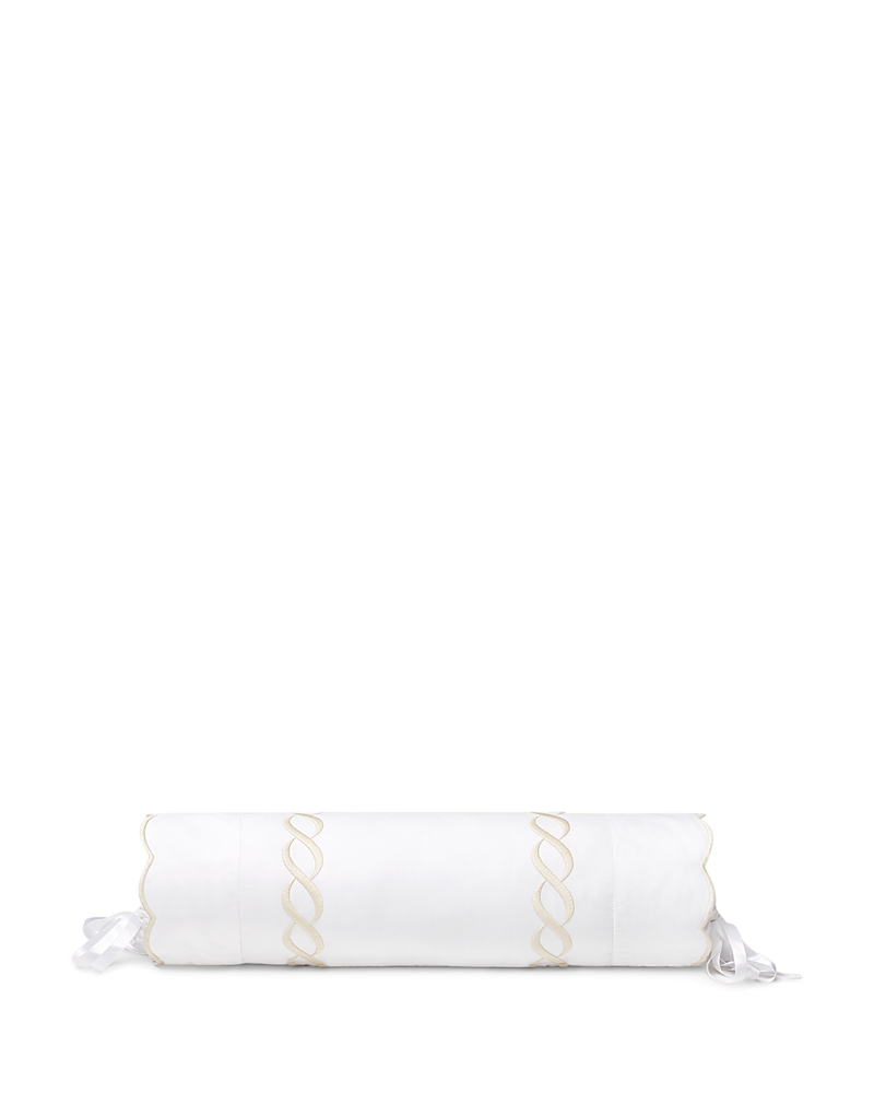 Pratesi Treccia Neckroll Sham In White/beige