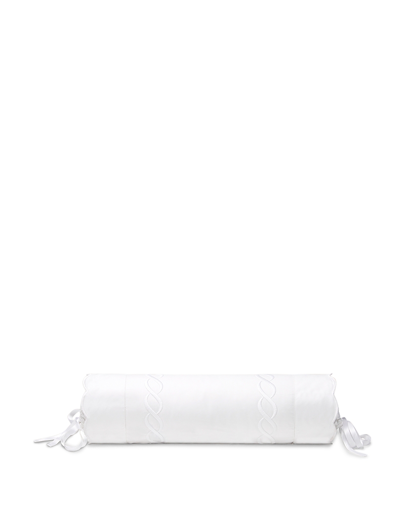 Pratesi Treccia Neckroll Sham In White/white
