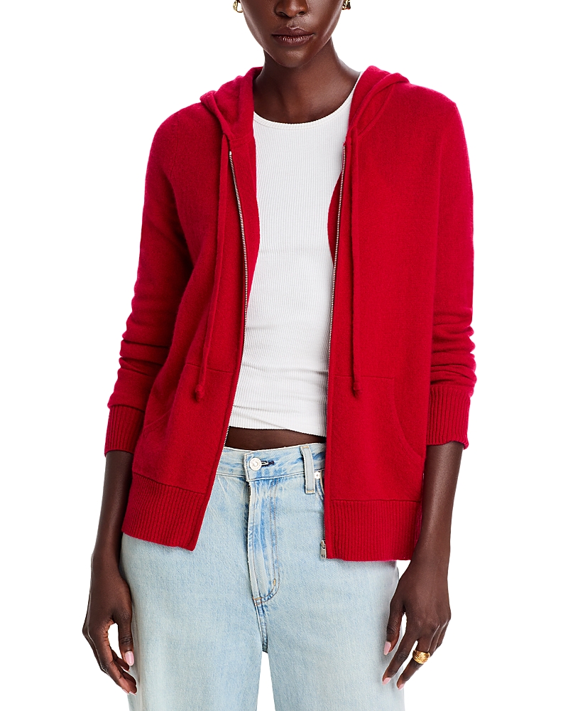 C By Bloomingdale's Cashmere Zip Hoodie - Exclusive In Brown