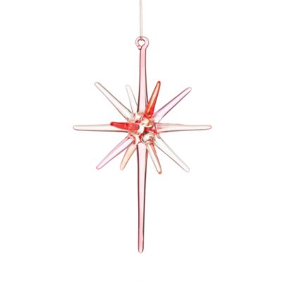 Bloomingdale's - Glass Pink Star Ornament - Exclusive