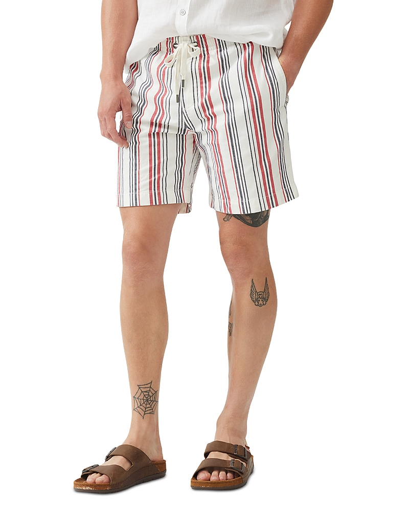 Rodd & Gunn Men's Wellpark Avenue Stripe Drawstring Shorts In Garnet