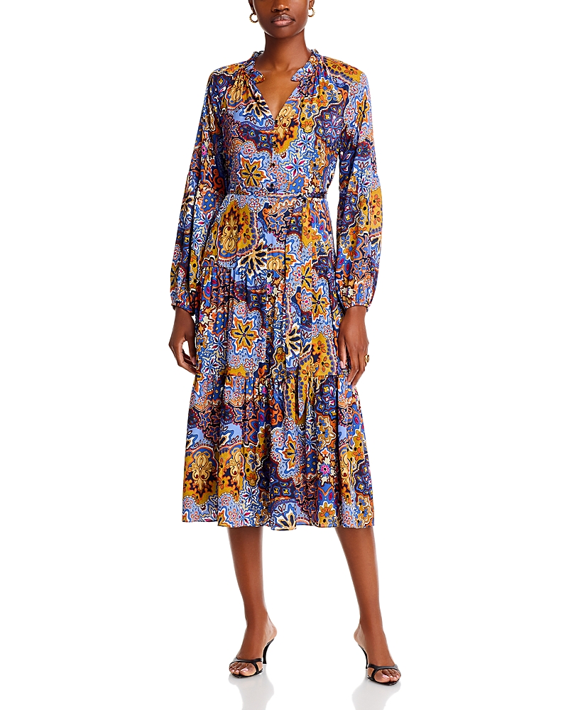 Elie Tahari The Sienna Dress In Night Garden Print