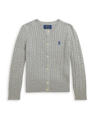 Ralph Lauren - Girls' Mini Cable Cotton Cardigan - Little Kid, Big Kid