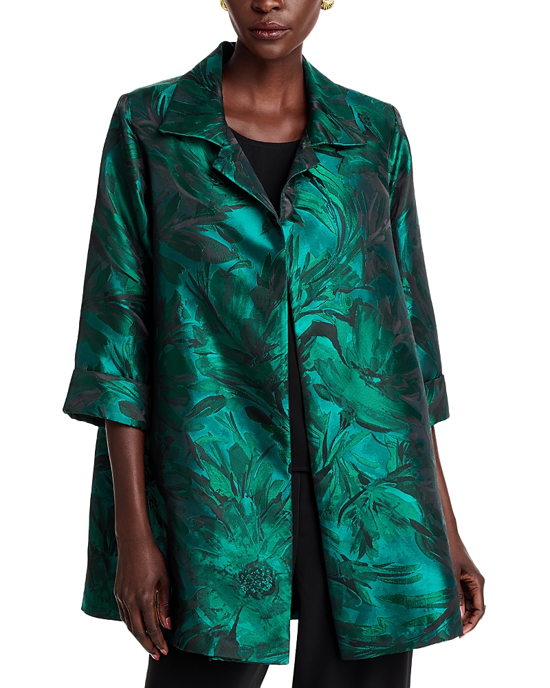 CAROLINE ROSE BOTANICAL JACQUARD A LINE JACKET