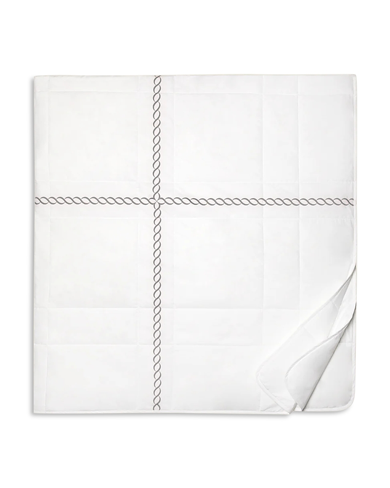 Pratesi Treccia Quiltino, Queen In White/sterling