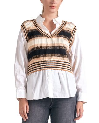 Elan - Layered Look Sweater Vest