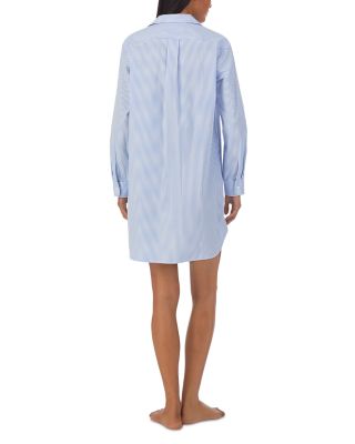 Striped Button Front Sleepshirt