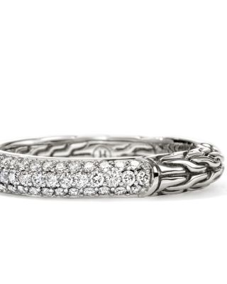 Sterling Silver JH Essentials Pav&eacute; Diamond Band Ring, 0.60 tcw