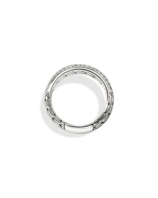 Sterling Silver JH Essentials Pav&eacute; Diamond Band Ring, 1.07 tcw