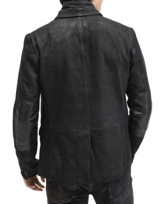 Survey Layered Leather Blazer