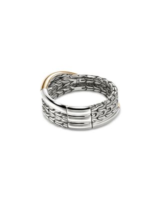 14K Yellow Gold & Sterling Silver JH Essentials Crossover Ring