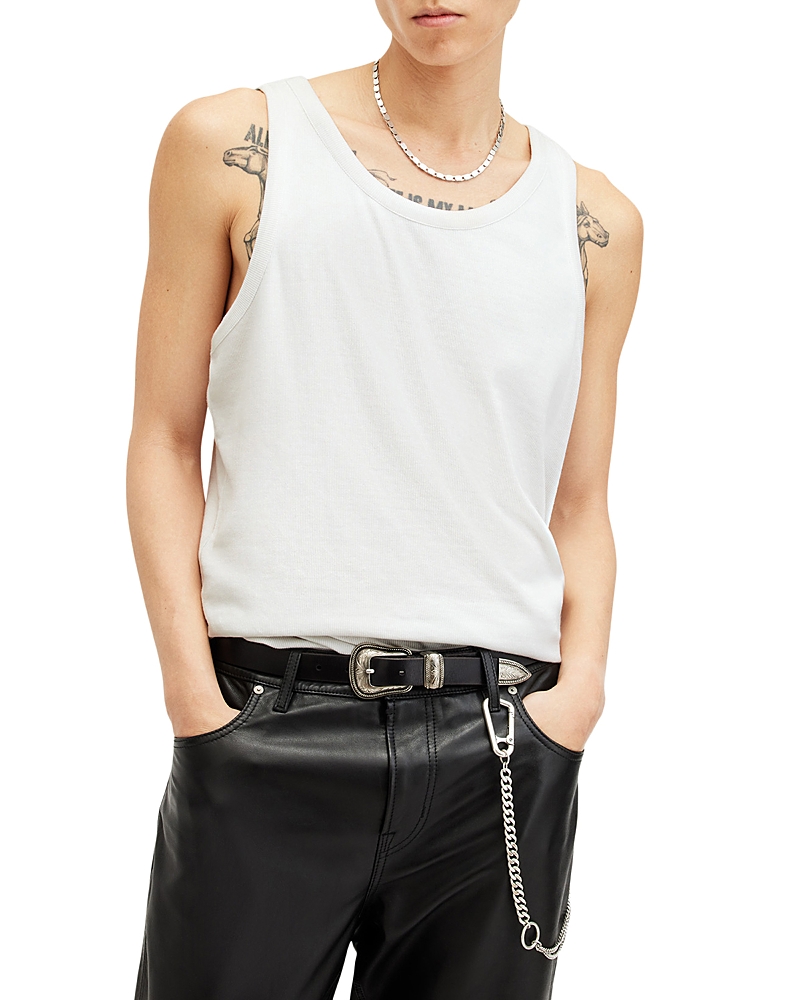 Shop Allsaints Edwards Cotton Blend Tank In Optic White
