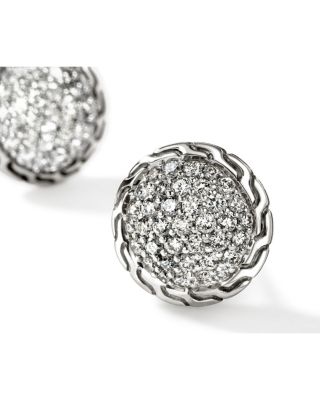 Sterling Silver JH Essentials Diamond Pav&eacute; Stud Earrings, 0.55 tcw