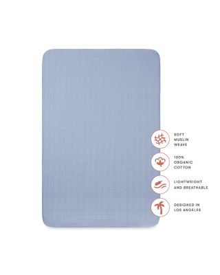 Mini Crib Sheet in GOTS Certified Organic Muslin Cotton