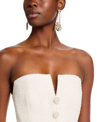 Self-Portrait Tinsel Boucle Strapless Sheath Dress | Bloomingdale's Women