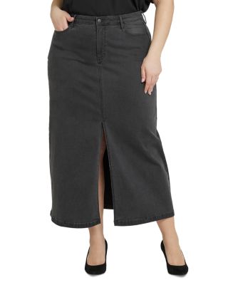 NYDJ Plus - High Rise Denim Maxi Skirt