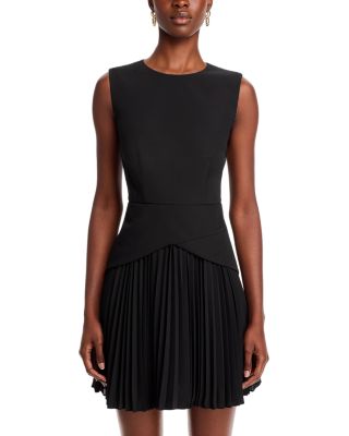 Haddy Mixed Media Pleated Dress