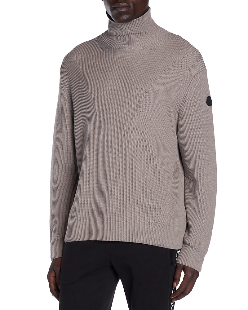 Shop Moncler Turtleneck Sweater In Beige
