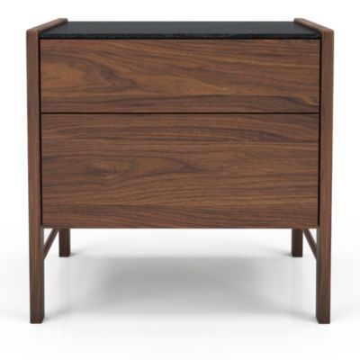 Huppé - Frida Two Drawer Nightstand with Natural Stone