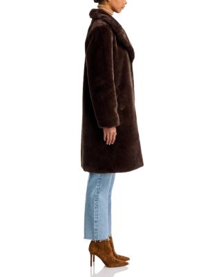 Faux-Fur Coat with Wide Lapels - Exclusive