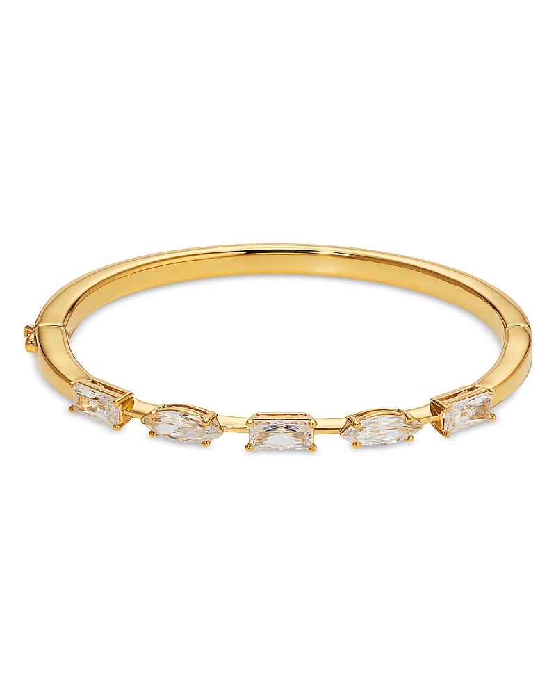Nadri Rare Jewels Cubic Zirconia Bangle Bracelet In 18k Gold Plated In Gold