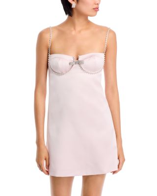 Satin Diamante Mini Dress