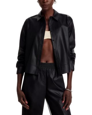 Kobi Halperin - Westie Faux Leather Blouse