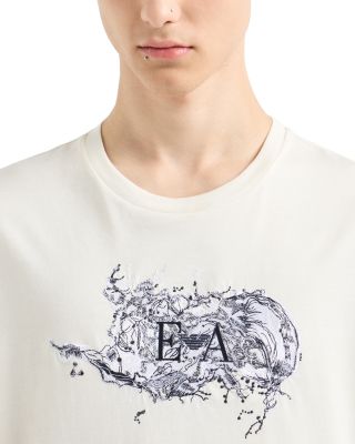 Cotton Embroidered Logo Graphic Tee